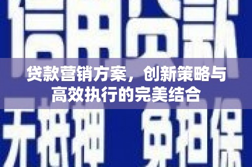 霍城贷款营销方案，创新策略与高效执行的完美结合