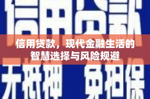 霍城信用贷款，现代金融生活的智慧选择与风险规避