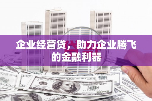 霍城企业经营贷，助力企业腾飞的金融利器