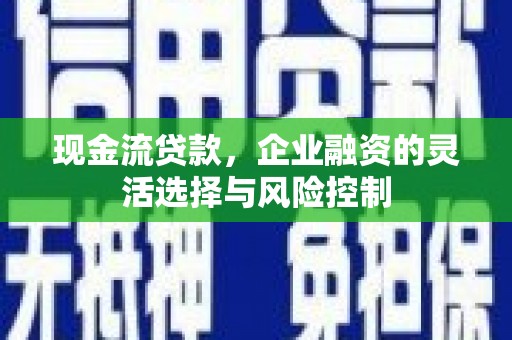霍城现金流贷款，企业融资的灵活选择与风险控制