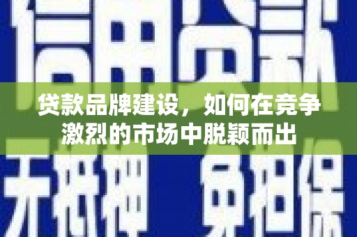 霍城贷款品牌建设，如何在竞争激烈的市场中脱颖而出