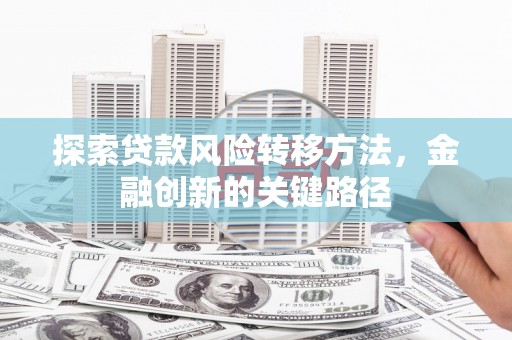 霍城探索贷款风险转移方法，金融创新的关键路径