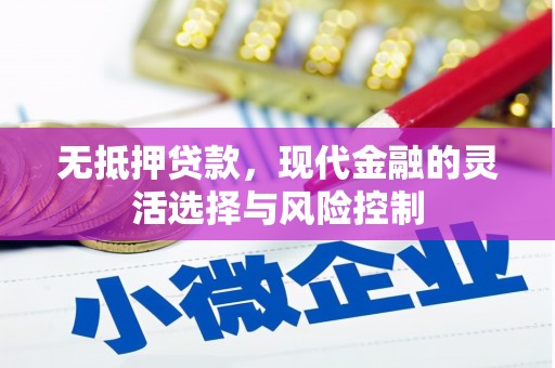霍城无抵押贷款，现代金融的灵活选择与风险控制