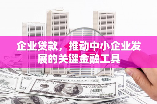 霍城企业贷款，推动中小企业发展的关键金融工具