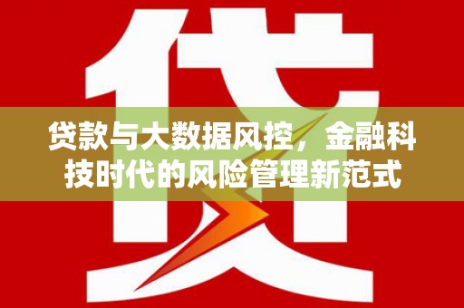 霍城贷款与大数据风控，金融科技时代的风险管理新范式