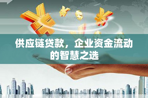 霍城供应链贷款，企业资金流动的智慧之选