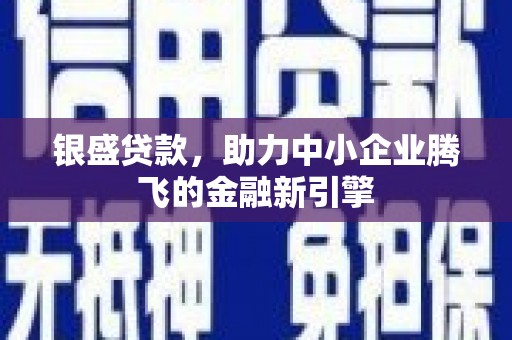 霍城银盛贷款，助力中小企业腾飞的金融新引擎