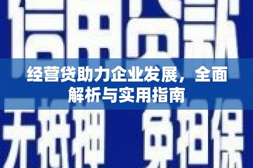 霍城经营贷助力企业发展，全面解析与实用指南