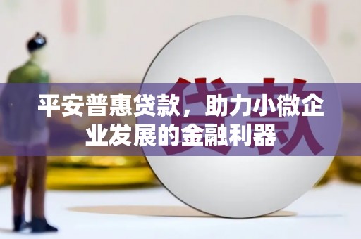 霍城平安普惠贷款，助力小微企业发展的金融利器