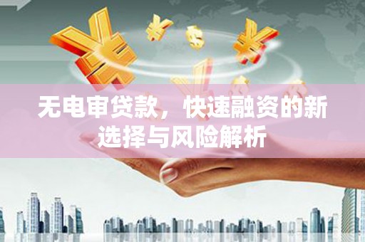 霍城无电审贷款，快速融资的新选择与风险解析
